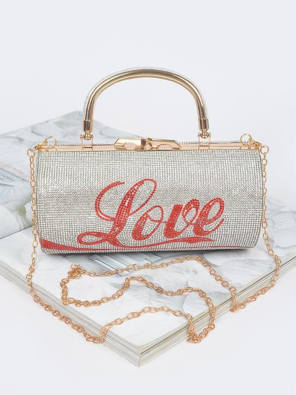Rhinestone Love Party Clutch